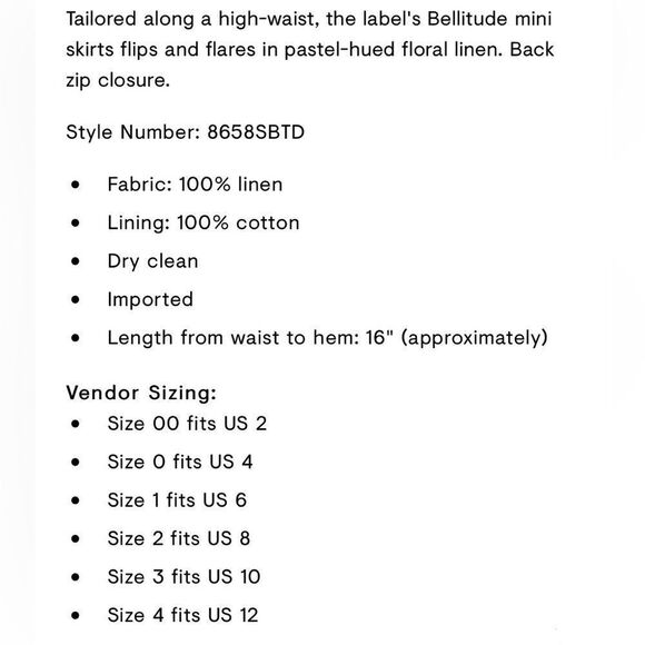 Zimmermann Blue Bellitude Flip Linen Floral Fluted Spring Peplum Mini Skirt - Picture 2 of 16